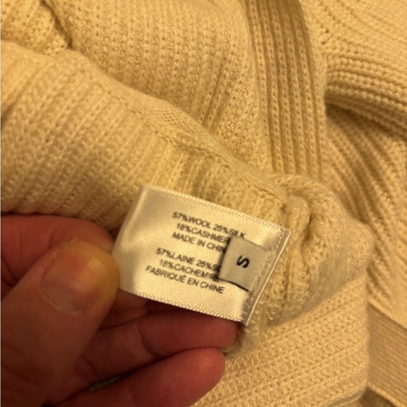 Women’s Proenza Schouler ribbed cream sweater size small. Merino/silk/cashmere. - Picture 4 of 4
